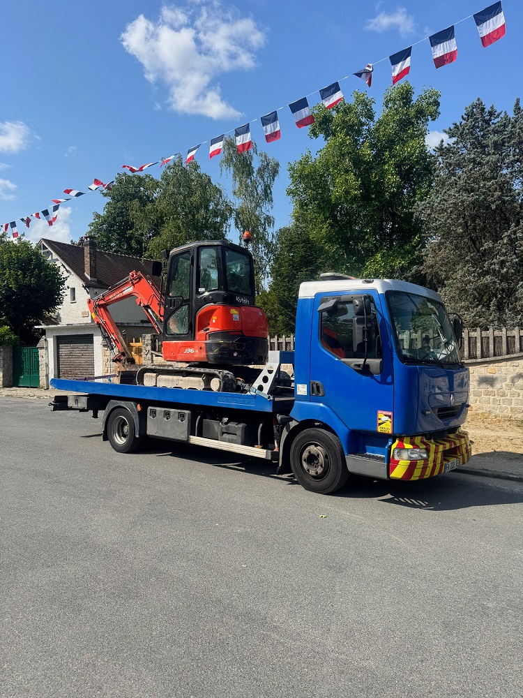 Remorquage mini pelle suresnes  92150 ile de france